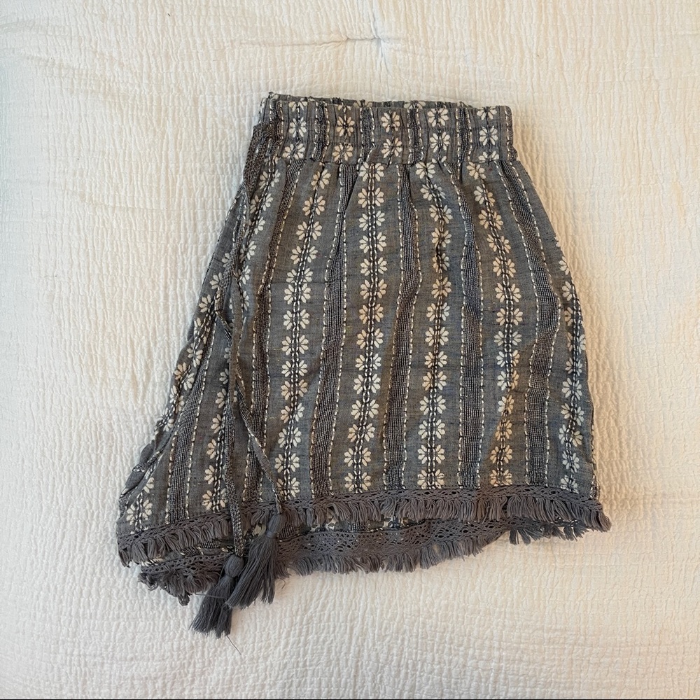 Hi Rise Shorts - Loose Fit, Blue with Flowers. Great condition!